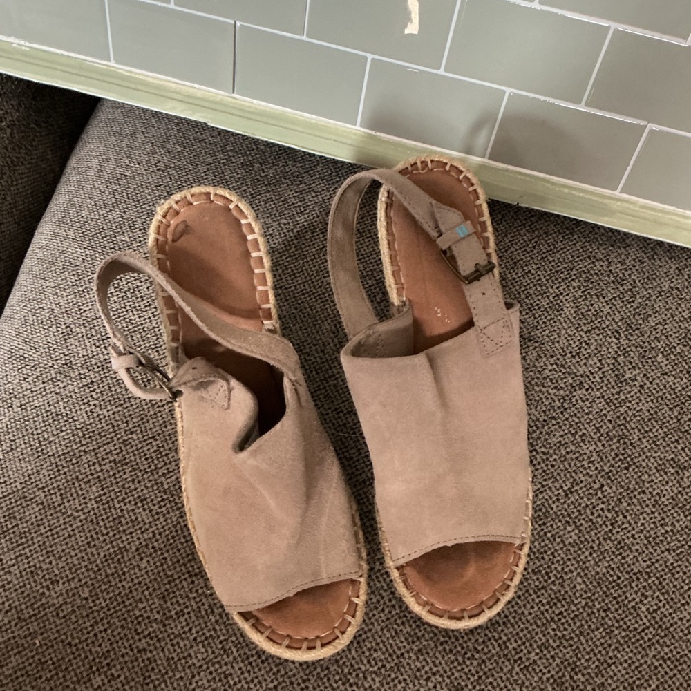 Toms Women's Brown Suede Espadrilles
